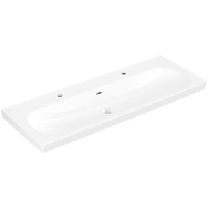 Meubelwastafel Skyla 1200x460mm White Alpine 2x kraangat met overloop CeramicPlus