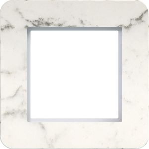 LED-afdekraam 1-voudig, C.8, cloud stone, wit marmer