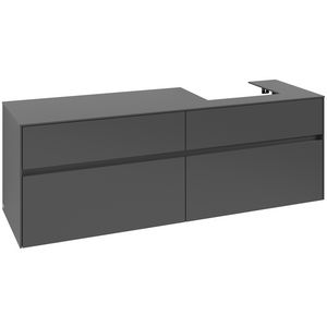 Wastafelonderkast Collaro 1600x548x500mm Graphite C079B0VR