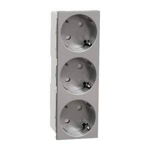 WCD Drievoudig Randaarde 16A 250V IP21 Aluminium Unica