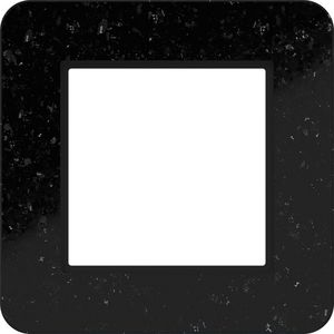 LED-afdekraam 1-voudig, C.8, ink stone, zwart marmer