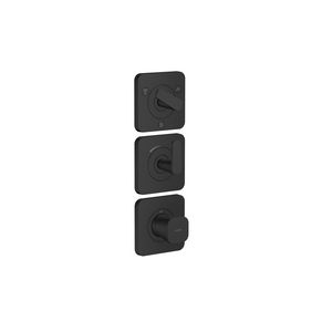 Afbouwdeel termostaat module 380/120 rozet v 3 douchefun. mat zwart Citterio-C