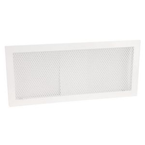 Stalen ventilatierooster 400x180mm wit