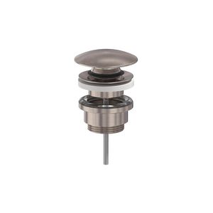 Design afvoerplug 1.1/4" stop & go (Push Open) geborsteld  nickel PVD MAY