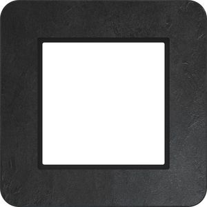 LED-afdekraam 1-voudig, C.8, slate stone, gevlamde leisteen