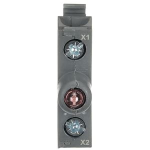 Verlichtingselement met LED rood bodem montage 24V AC/DC