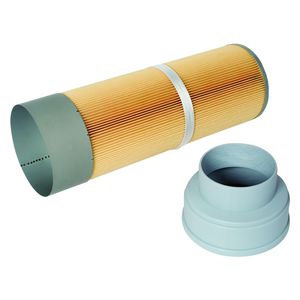 Luchttoevoerfilter L=500 voor excentrische 150mm aansl.