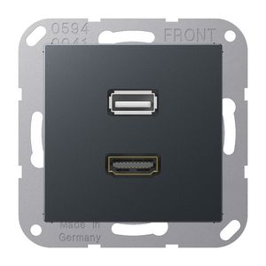 Afdekking A500 antraciet voor HDMI/USB