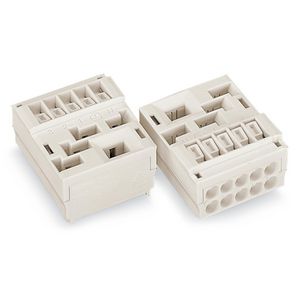 Kabelhouder PE-contact met klikvoetjes wit 267-303 VVE=50