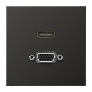Afdekking antraciet voor HDMI/VGA LS