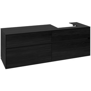 Wastafelonderkast Collaro 1600x548x500mm Black Oak C079B0AB