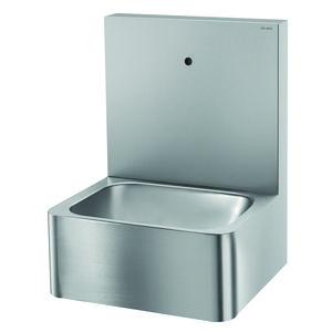 Hygiënisch handwasbakje 1 kraangat diam.22 RVS 304 mat gep.