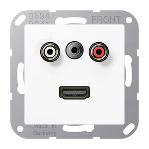 Afdekking AS500 a.wit Audio/Jack/HDMI