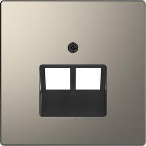 Centraalplaat RJ45 tweevoudig Nikkel metallic SysD