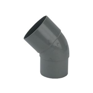 PVC HWA bocht 45° 70mm grijs mof/verjongde spie