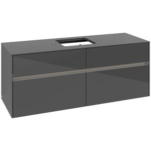 Wastafelonderkast Collaro 1400x548x500mm Glossy Grey C131B0FP