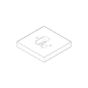 Rozet v. wastafel staand 60x60x9mm chr