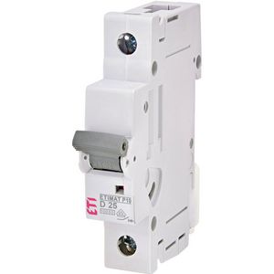 Installatieautomaat ETIMAT P10 D-karakteristiek 25A 1 mod. 1-polig 10kA 1901052
