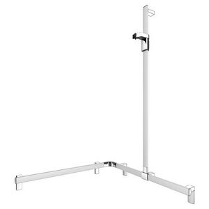 Douchegreep douchestang rechts 850/850/1301mm zilver geeloxeerd