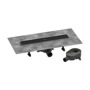 Douchegoot RainDrain Go compl.set 500 mat zwart