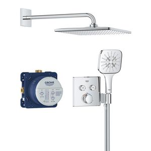 Grohtherm SmartControl Perfect inbouw shower set (2 knops) met Rainshower Mono 310 Cube vierkant (prof)