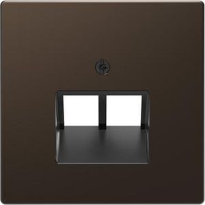 Centraalplaat RJ45 tweevoudig Mocca metallic SysD