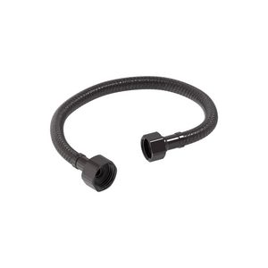 Flex. aansluitslang 1/2"x3/8"  30cm geborsteld carbon black PVD MAY