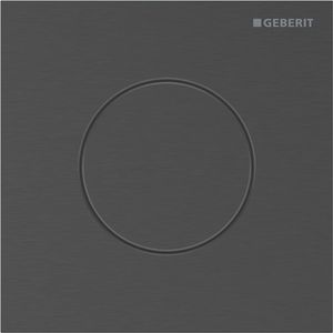 Urinoirsturing pneumatisch type 40 bedieningsplaat ROUND: zwart chroom/geborsteld easy to-clean