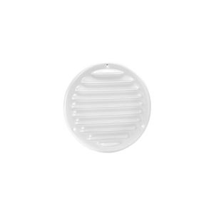 Stalen schoepenrooster Ø125mm wit