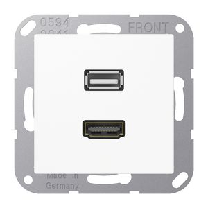 Afdekking AS500 alpin wit voor HDMI/USB