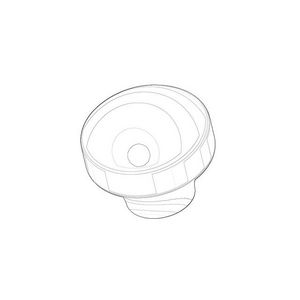 Trek aan de knop 30x27mm Champagne (22kt Goud)
