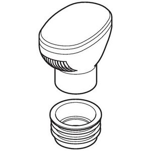 Beluchter afvoer GRB90 tbv 75-110mm polyethyleen (PE) Silent-db20 geluidsarm