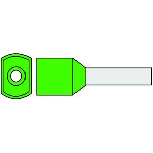 Zak a 100st. adereindhuls dubbel geisoleerd 6mm² Groen 14mm