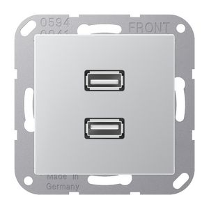 Afdekking A500 aluminium voor 2xUSB
