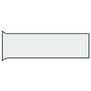 Zak a 1000st. Adereindhuls ongeisol. 0,75mm² L=12mm lang