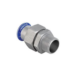 3-del. koppeling MAPRESS RVS (+ wartel RVS) 35x1.1/4"bt.