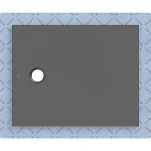 Douchevloer CleanFloor30 geïntegreerd met afdichtingsvlies grafiet: 100x80cm