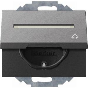 Wandcontactdoos RA kd tekstv. 45° berker K.1/K.5 antraciet