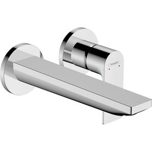 Rebris E 1-hendel wastafelkraan inbouw wandmontage met uitloop 20cm chroom