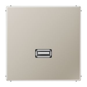 Afdekking edelstaal voor 1xUSB LS