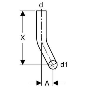 Spoelbocht wit 90° 50/44 sprong RE 140mm 280x210mm