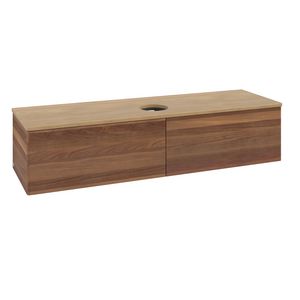 Wastafelonderkast Antao 1600x360x500mm Warm Walnut L36011HM