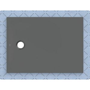 Douchevloer CleanFloor30 geïntegreerd met afdichtingsvlies grafiet: 110x80cm