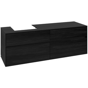 Wastafelonderkast Collaro 1600x548x500mm Black Oak C078B0AB