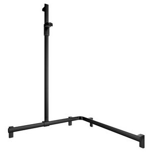 Douchegreep met douchestang links 850/850/1301mm zwart mat