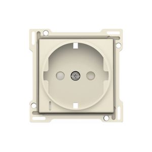 Afwerkingsset stopcontact randaarde besch/spanning cream