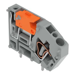 Rijgbare printklem + scheidingsmes 2,5mm² grijs VVE=96