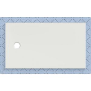 Douchevloer CleanFloor30 geïntegreerd met afdichtingsvlies wit: 140x80cm