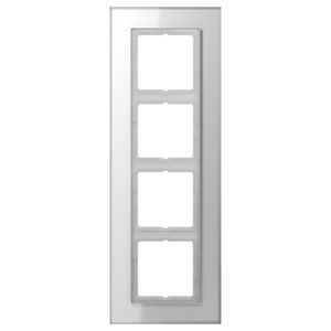 Afdekraam alpin wit glas 4-voudig LS-plus