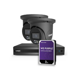 CCTV kit met NVR incl. 1TB HDD en 2 x grijze Turret camera